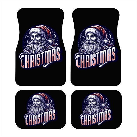 Santa Claus Typography: A Festive Vector Design Car Mats