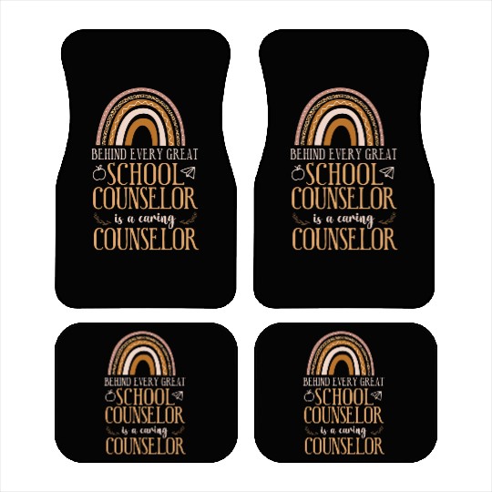 School Counselor Rainbow Behind Car Mats