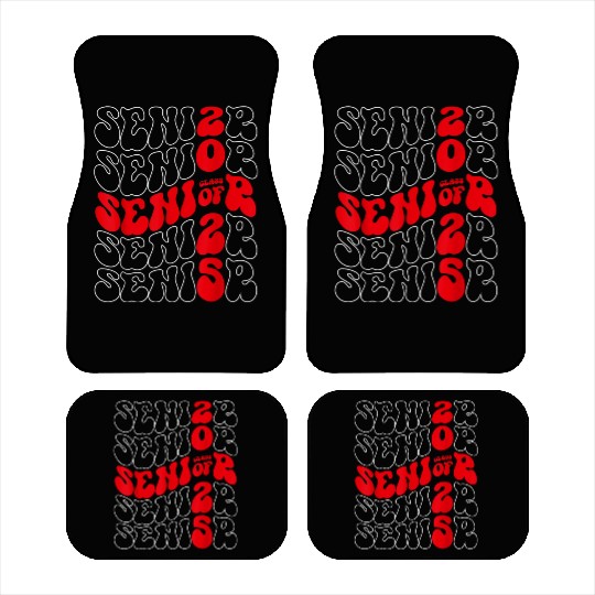 Class of 2025 Senior 2025 Graduation Groovy Back T Car Mats