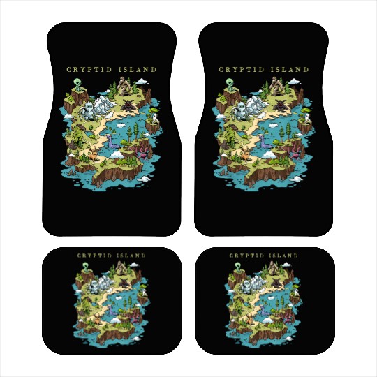 Cryptid Bigfoot Loch Ness Monster Mothman Jersey Car Mats