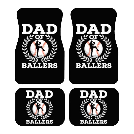 Dad Of Ballers Baseball Father Car Mats