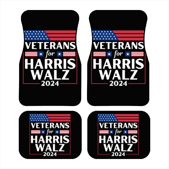 Veterans For Harris Walz 2024 Car Mats