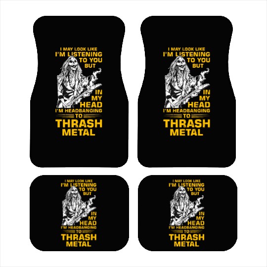 Metalhead Art for Trash Metal Fan Car Mats