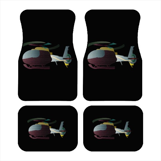 EC 130 Aircraft Graphic Illustration Car Mats