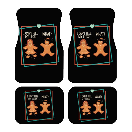 Gingerbread Men Christmas Funny Cookie Baking Xmas Car Mats