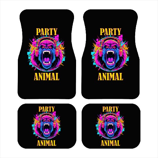 Party Animal Gorilla Style - Car Mats Design