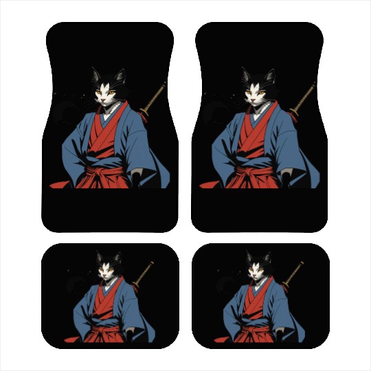 Samurai Cat Car Mats