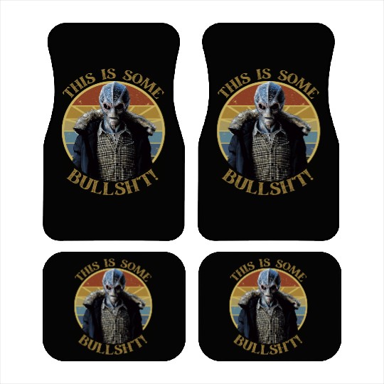 Some bullsh*t retro sunset Resident Alien Car Mats