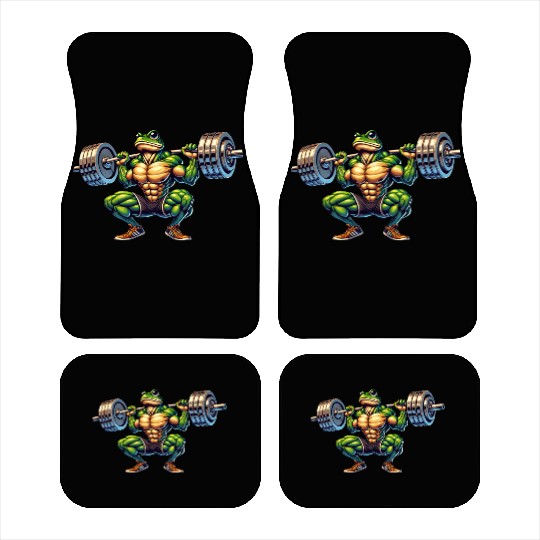Frog Toad Fitness Barbell Gym Workout Training Car Mats