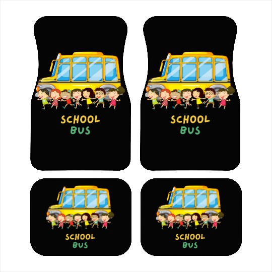 Cool School Bus Here I Come Back to School Driver Car Mats