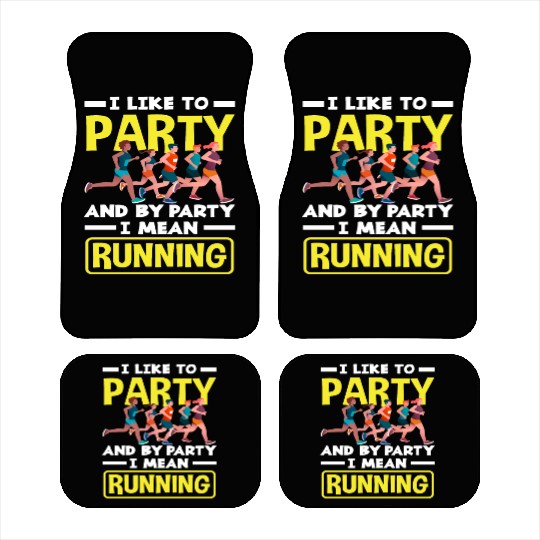 I Celebrate Running - Running Party Fun Car Mats
