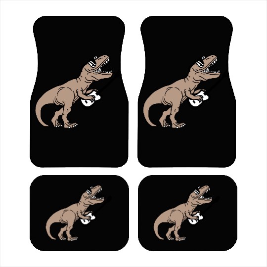 T. Rex Dino DJ Dinosaur Party Animal Plays Guitar Car Mats