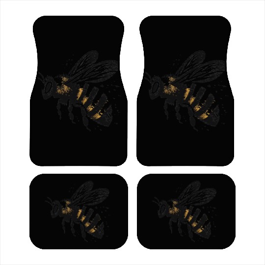 Honey Bee Insect Art 5 Car Mats