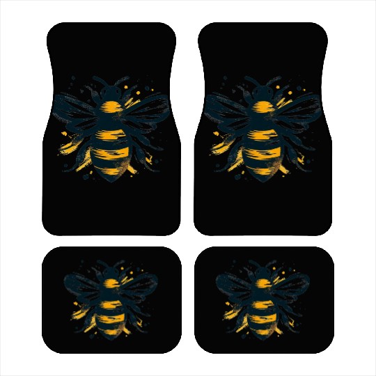 Honey Bee Insect Art 1 Car Mats