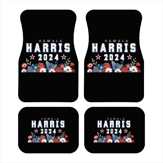 Harris 2024 Floral Election Car Mats