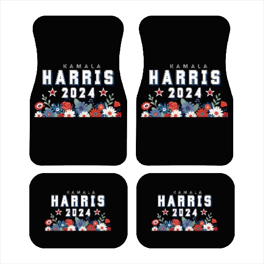Harris 2024 Floral Election Car Mats