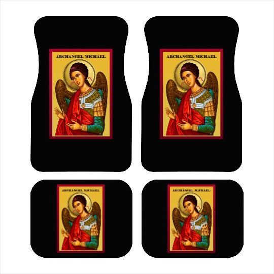 Archangel Michail Orthodox pray icon Car Mats