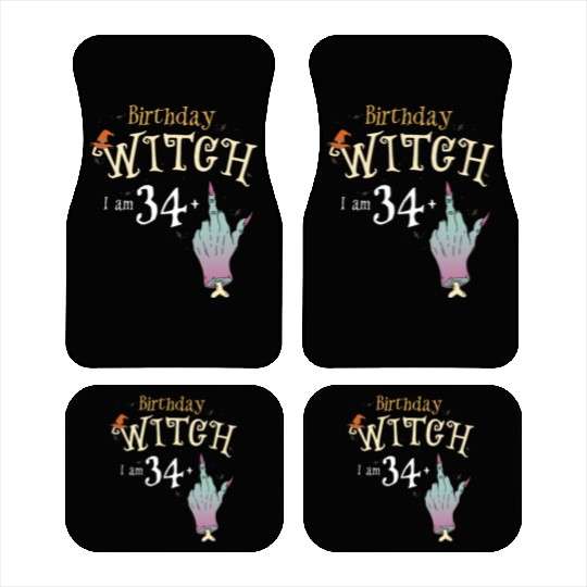 35 yo Witch HallowQueen 35th Birthday Funny Car Mats