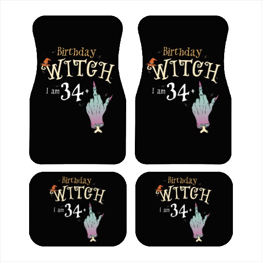 35 yo Witch HallowQueen 35th Birthday Funny Car Mats