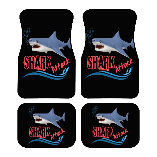 A different unique colorful shark attack design Car Mats