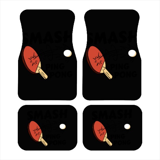 Ping Pong Paddle and Ball Smash Car Mats