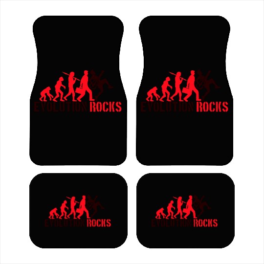 Evolution Rocks Guitar Guitarist Music Fun Bassist Car Mats