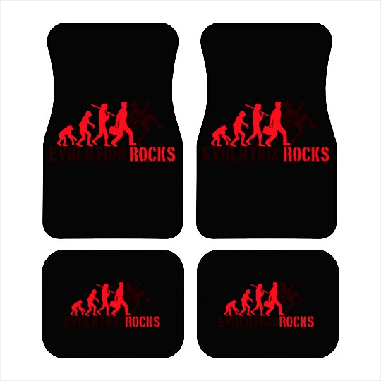 Evolution Rocks Guitar Guitarist Music Fun Bassist Car Mats