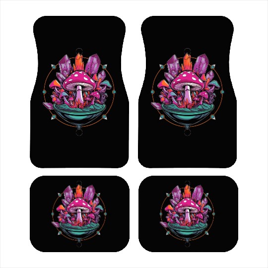 Crystal Mushrooms Terrarium Car Mats