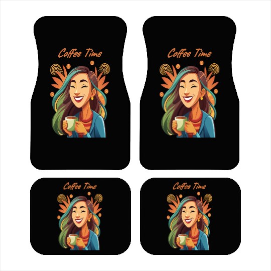 Coffee Time Bliss Car Mats