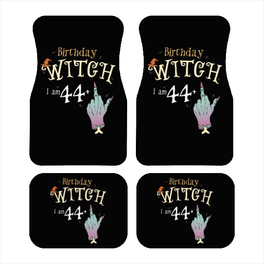 45 yo Witch HallowQueen 45th Birthday Funny Car Mats