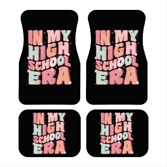 In My High School Era Cute Groovy Back to School Car Mats