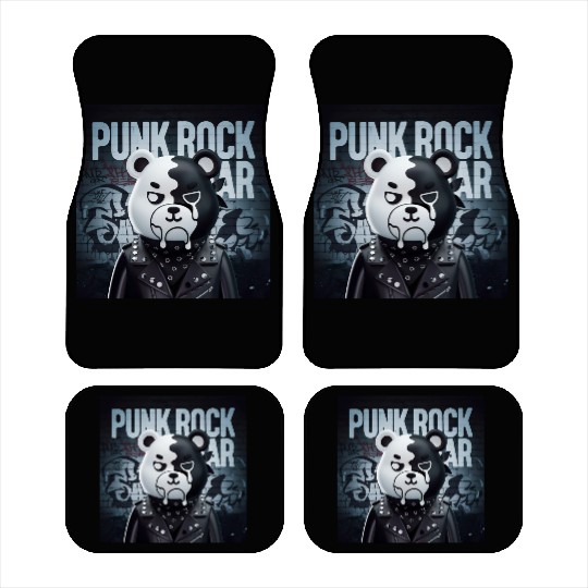 Punk Rock Bear Car Mats