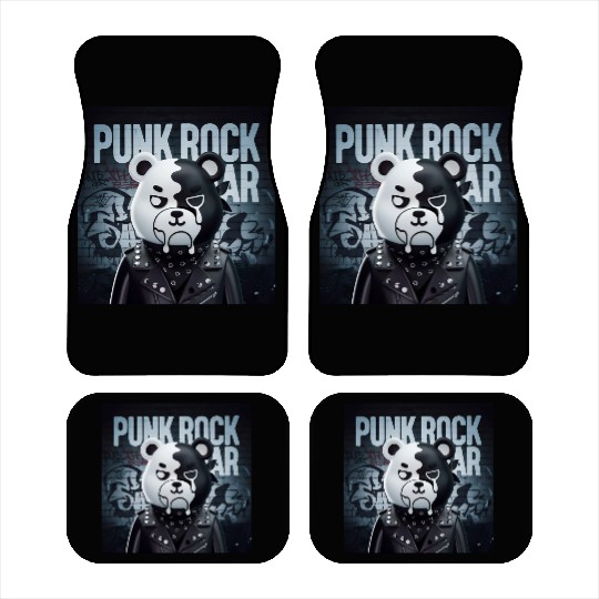 Punk Rock Bear Car Mats