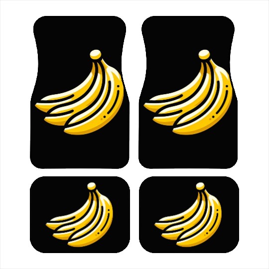 Banana minimalist bananas design food art 3 Car Mats