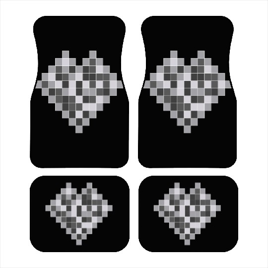 Squares arranged together to form a heart. Car Mats