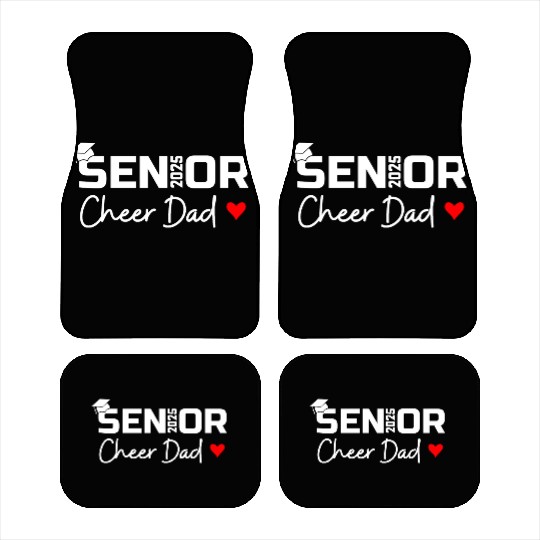 Proud Cheer Dad Of A Class Of 2025 Senior Graduate Car Mats