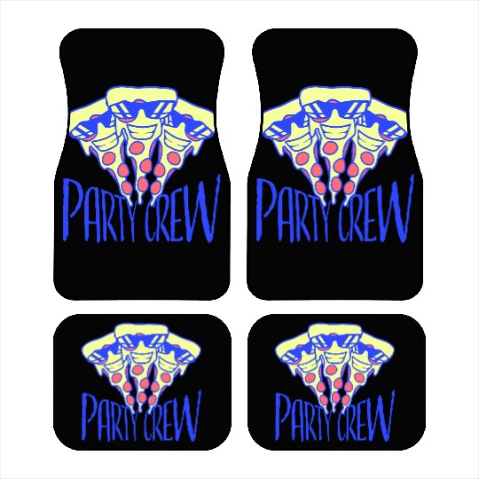 Pizza Salami Fast Food Party Crew Sunglasses Team Car Mats
