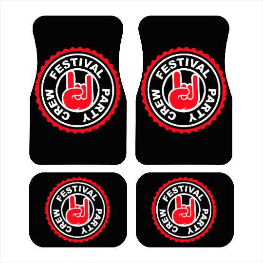 Festival party crew round stamp metal hand gesture Car Mats
