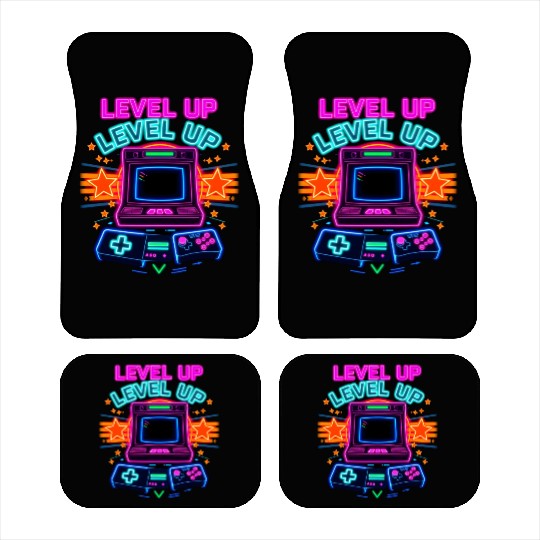 Neon Arcade Glory: Level Up Car Mats