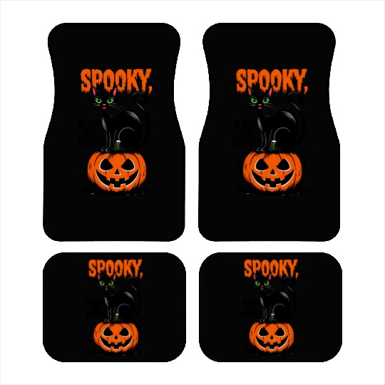 Spooky Black and Proud Car Mats