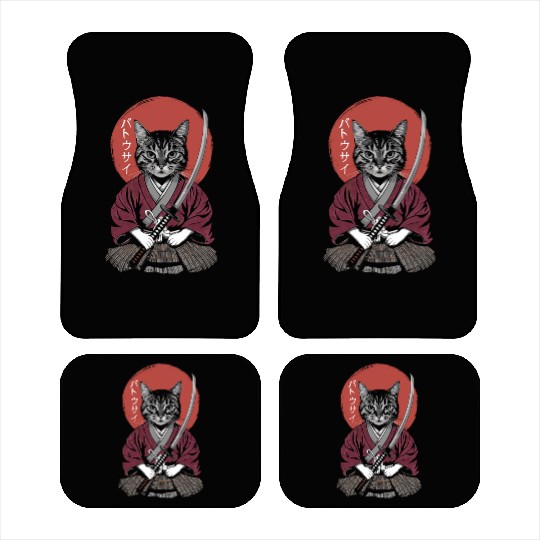 Neko Battousai Samurai Cat Classic Car Mats