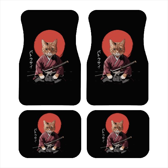 Neko Battousai Samurai Cat Classic Car Mats
