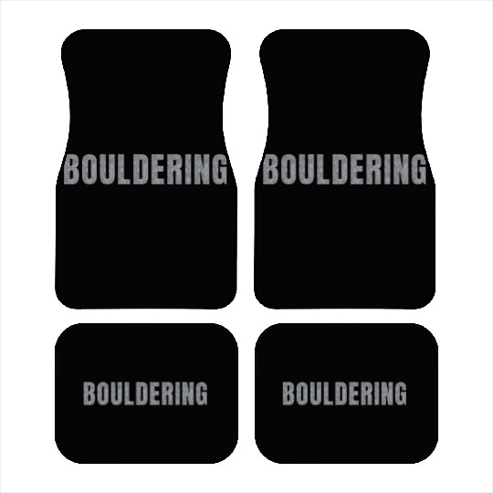 Bouldering lettering climbing bouldering grey rock Car Mats