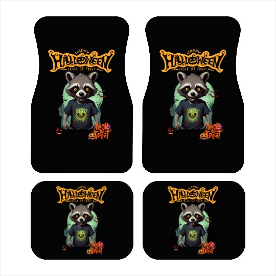 Trick or Treat Raccoon Car Mats