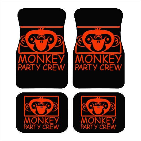 Monkey Chimpanzee Party Animals Crew Team Friends Car Mats