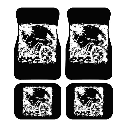 Mountain Biker Graphic Car Mats