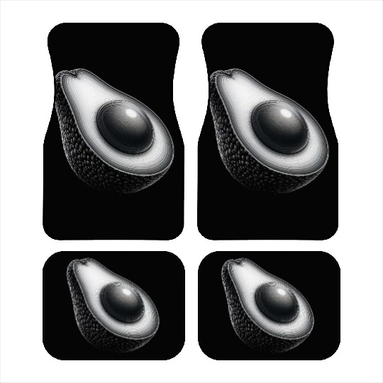 Avocado food art vegan design 5 Car Mats