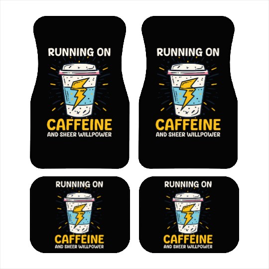 Depression Awareness Running On Caffeine Willpower Car Mats