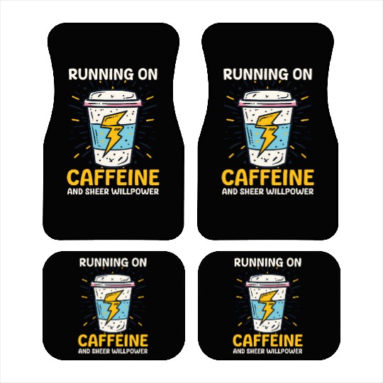 Depression Awareness Running On Caffeine Willpower Car Mats