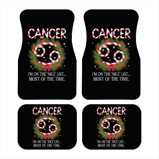 Cancer Zodiac Christmas: Nice List Car Mats